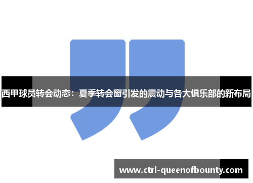 西甲球员转会动态:夏季转会窗引发的震动与各大俱乐部的新布局 西甲球员转会动态:夏季转会窗引发的震动与各大俱乐部的新布局