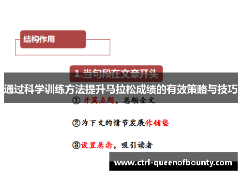 通过科学训练方法提升马拉松成绩的有效策略与技巧 通过科学训练方法提升马拉松成绩的有效策略与技巧